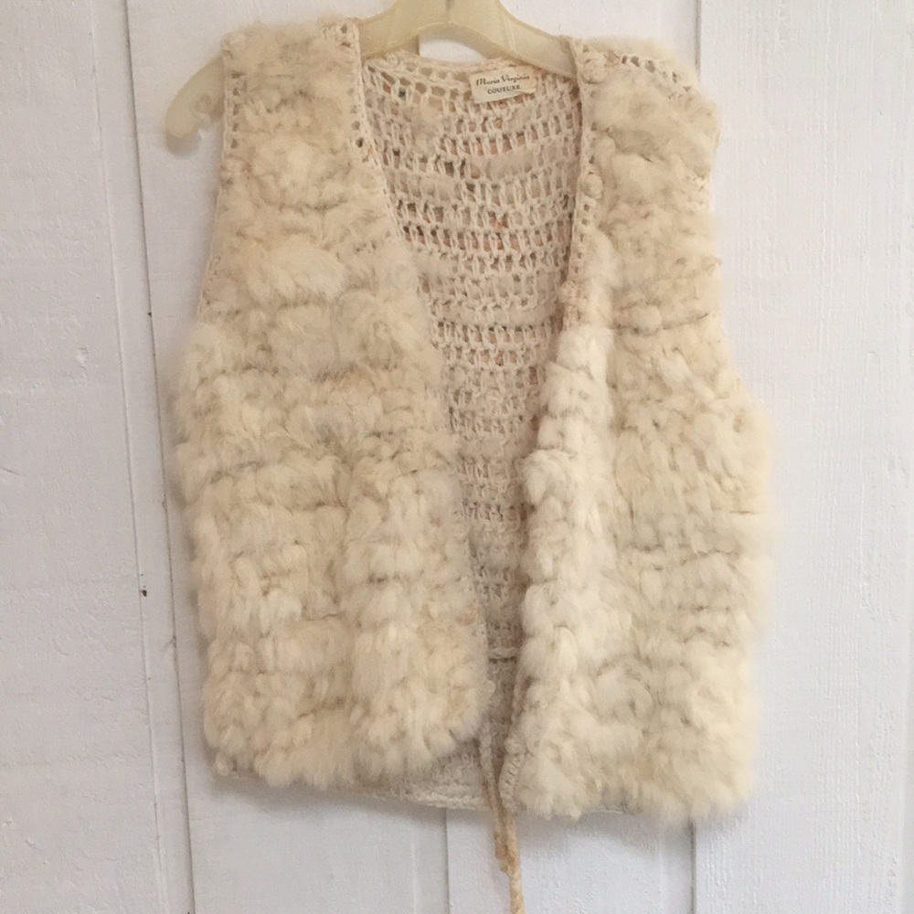 Couture, white rabbit fur.